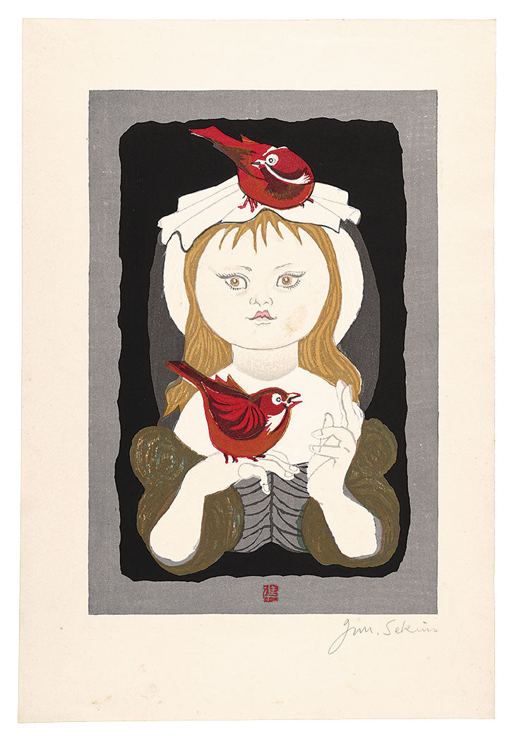 Sekino Junichiro"Birds and a Girl"