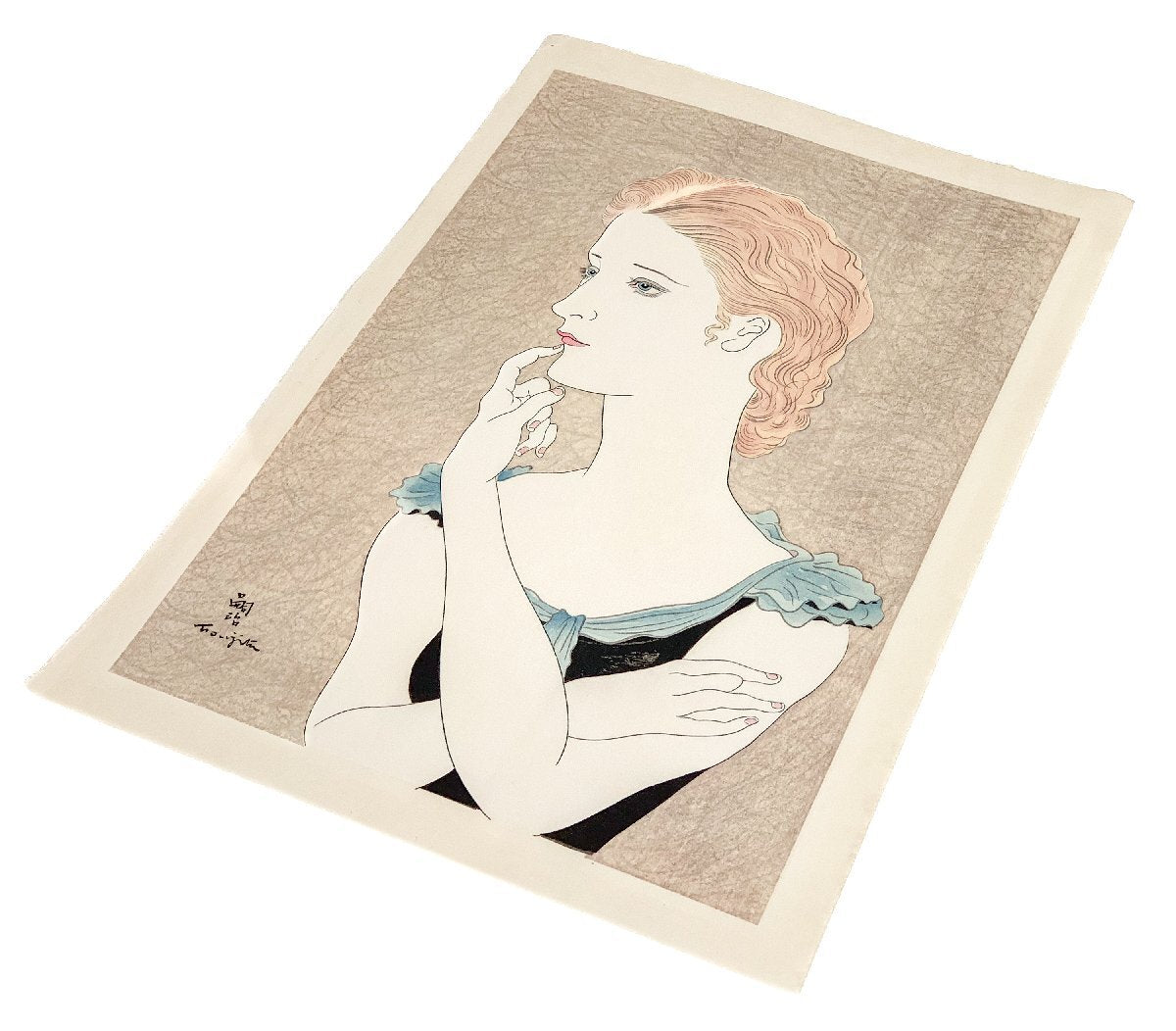 FOUJITA TSUGUHARU "girl in blue"