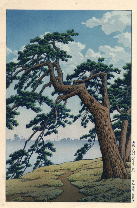 KAWASE HASUI "Mist morning(Yotsuyamitsuke"