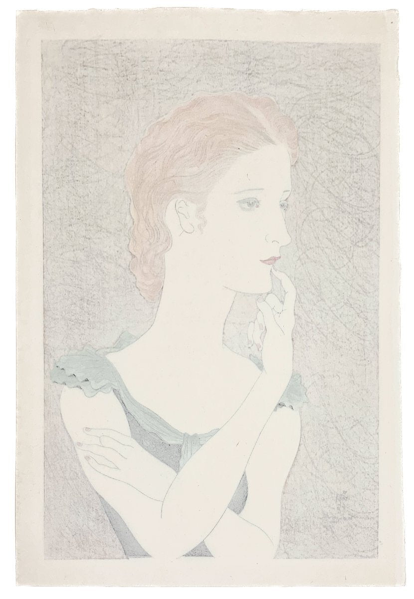 FOUJITA TSUGUHARU "girl in blue"