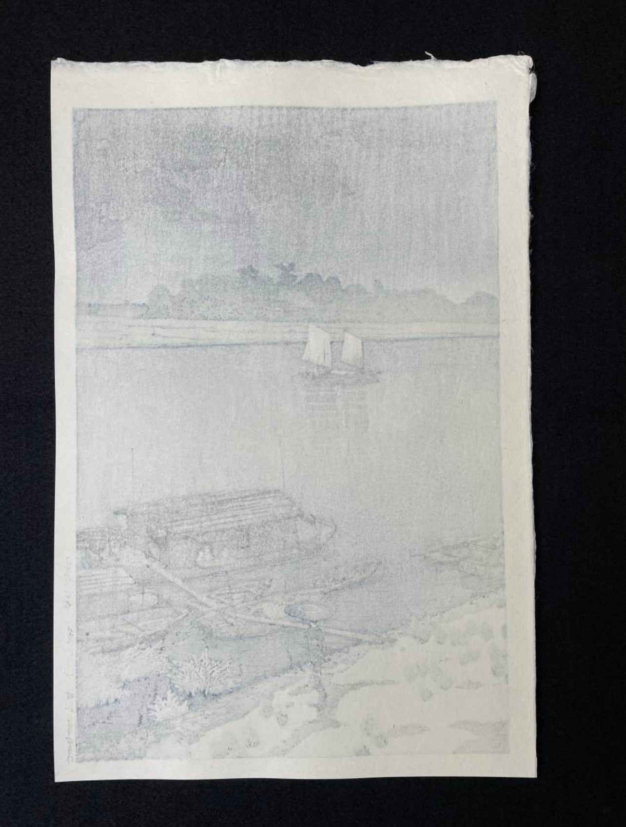 KAWASE HASUI "May Rain (Arakawa River)"
