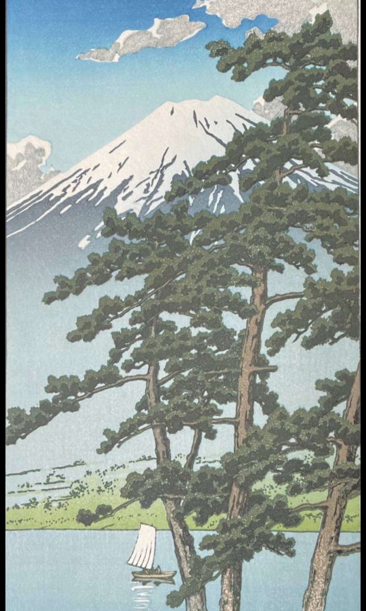 KAWASE HASUI "Lake Kawaguchiko"