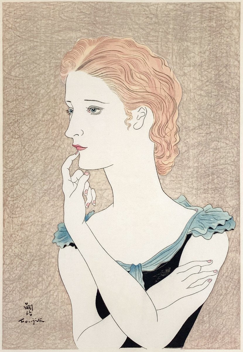 FOUJITA TSUGUHARU "girl in blue"
