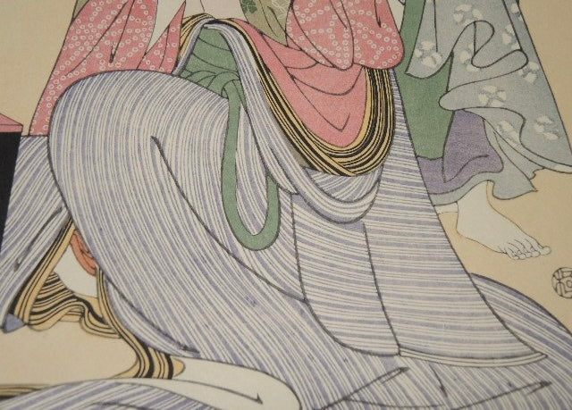 Chobunsai Eishi "woman beautiful from a mirror stand"