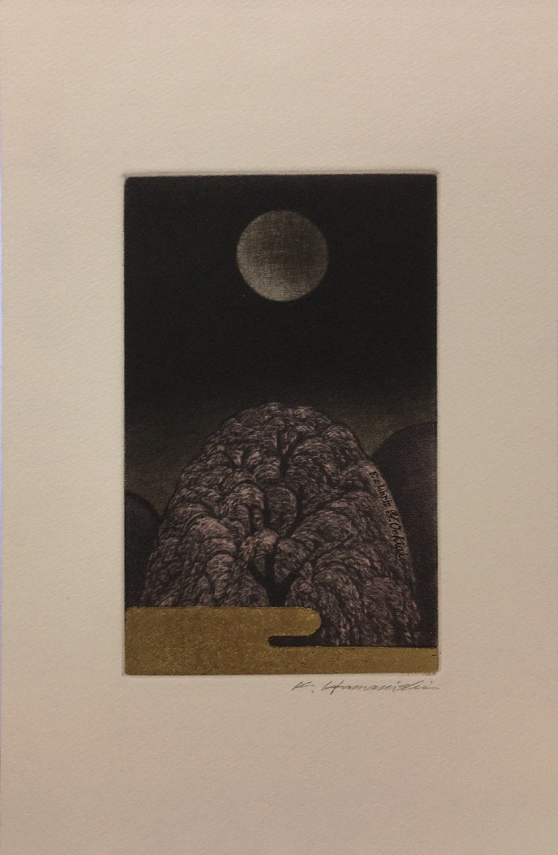 Hamanishi Katsunori "Original copperplate engraving Library slip"