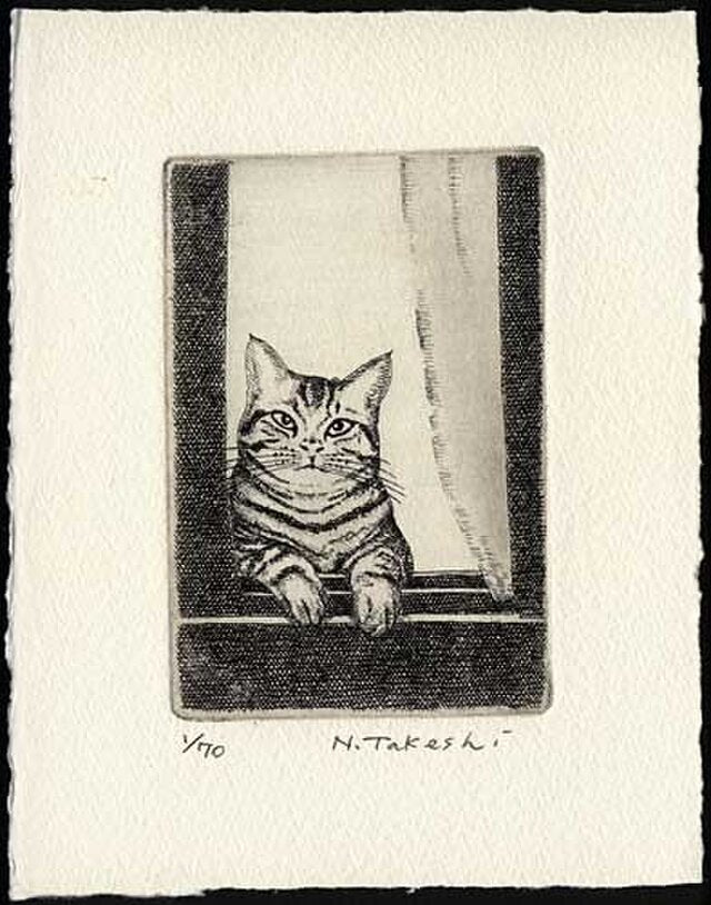 Nakai Takeshi "A cat through the window."