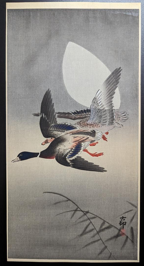 Ohara Koson"Mating Mallard"