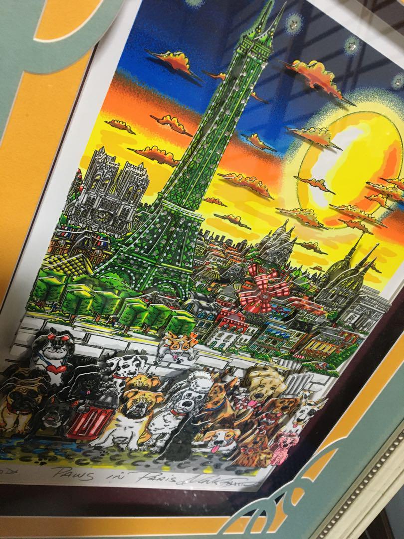Charles Fazzino"Paws in Paris"