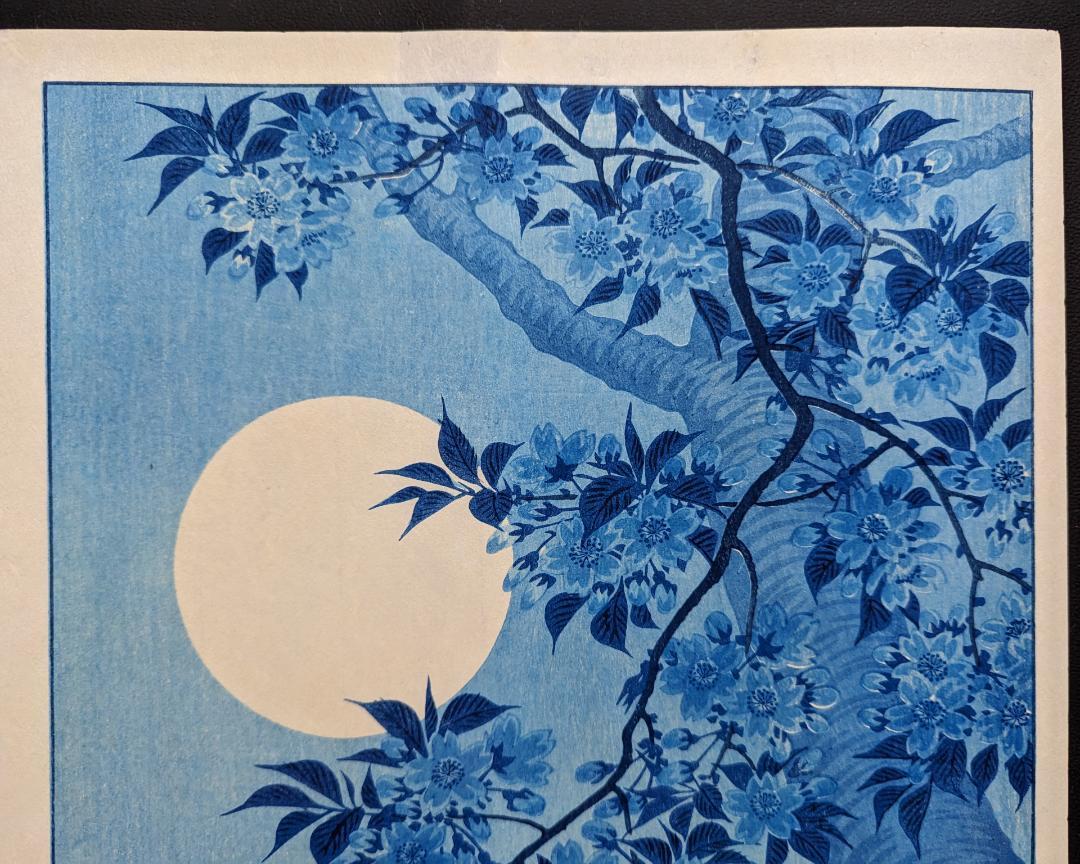 Ohara Koson "Cherry blossoms on a moonlit night"