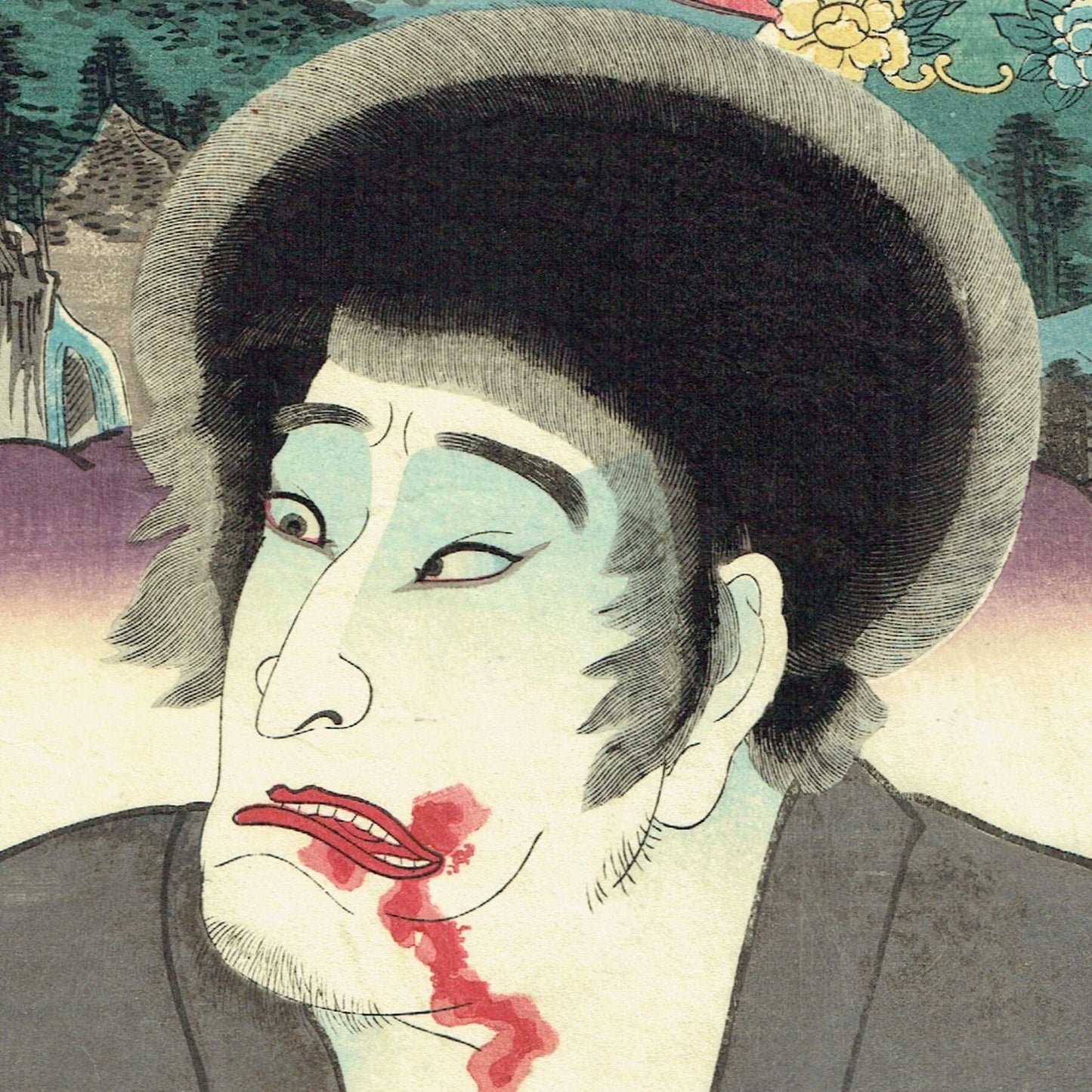 ToyokuniⅢ "Tokaido Yokkaichi Ishiyakushi-Ma Shimizutani Seigen"