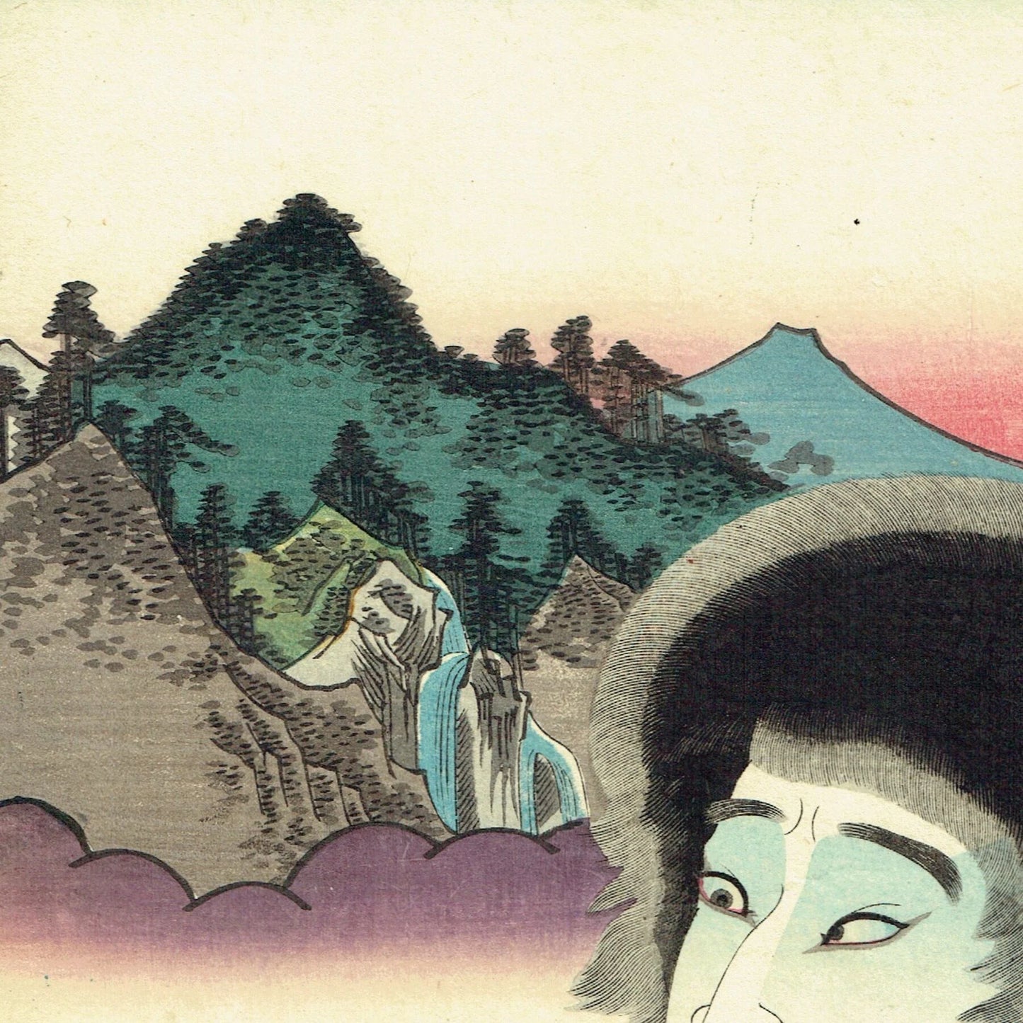 ToyokuniⅢ "Tokaido Yokkaichi Ishiyakushi-Ma Shimizutani Seigen"