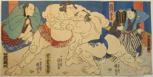 Utagawa Kuniyoshi "The match between Katsurano and Kurokumo"