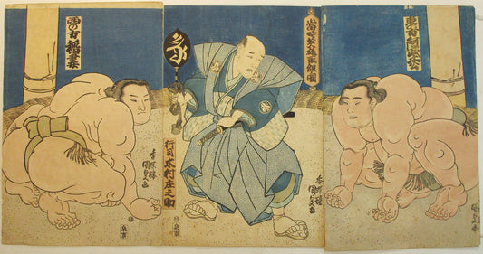 Utagawa Kunisada " The match between Abumatsu and Inazuma"