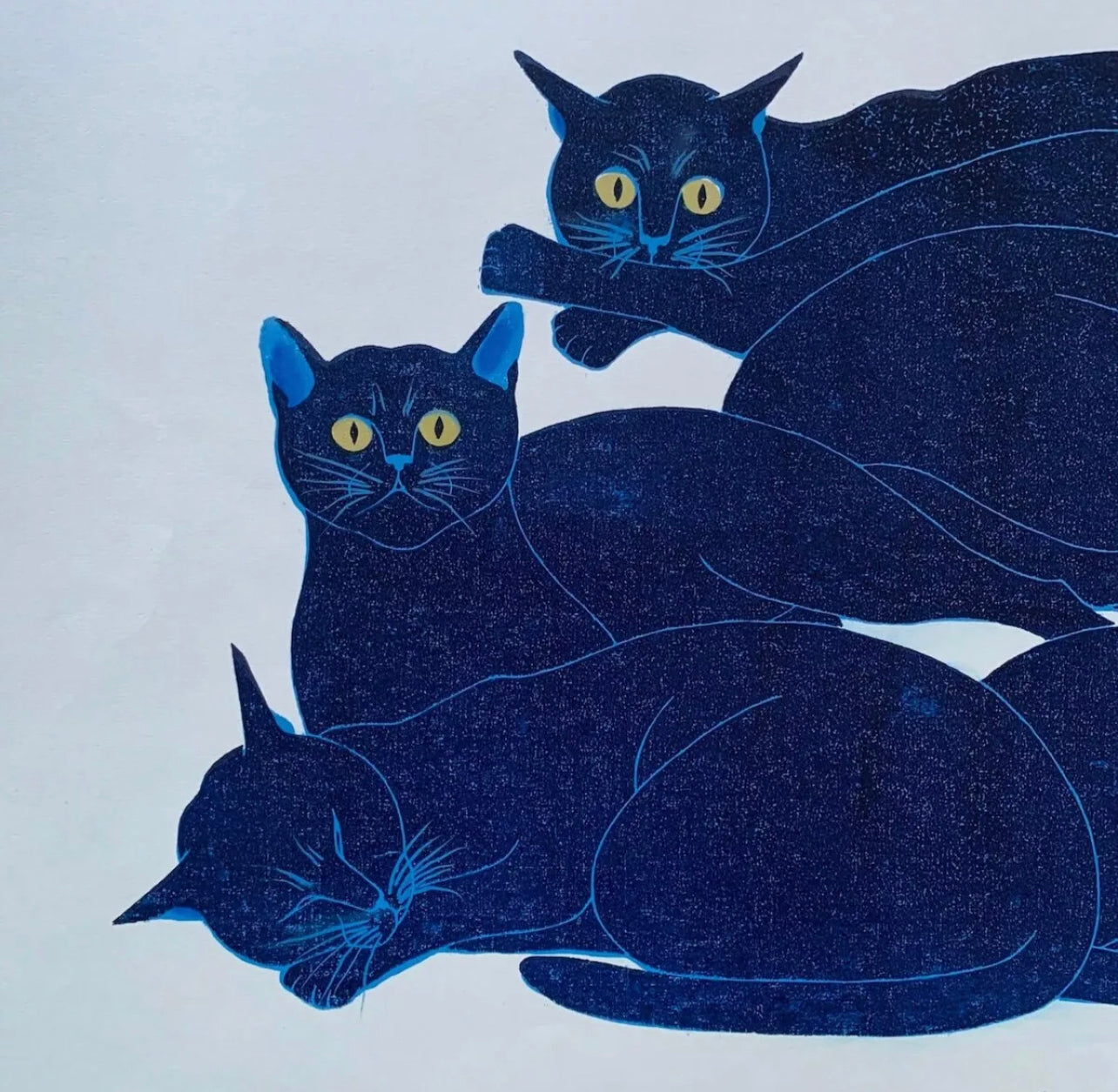 NISHIDA TADASHIGE "Cat Series(218) Blue"