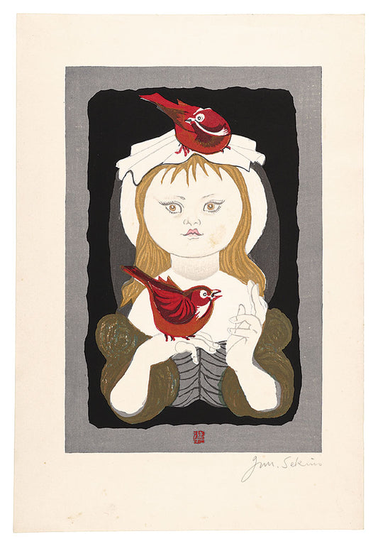 Sekino Junichiro"Birds and a Girl"