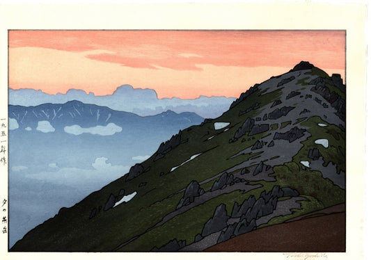 Yoshida Toshi "Tsubakurodake,Evening"