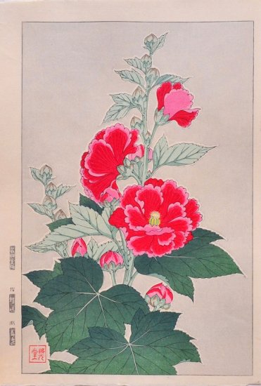 Kawarazaki Shodo "Hollyhock"