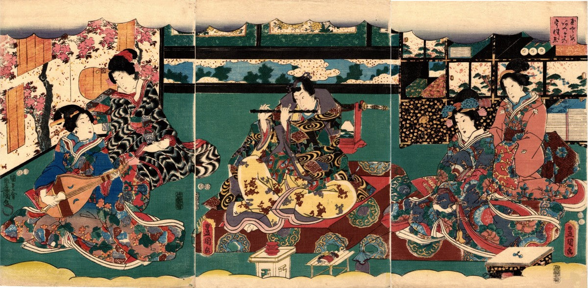 Toyokuni"Concert Scene from Inaka Genji, from the series Eastern Magic Lantern Slides of a Charming Figure”