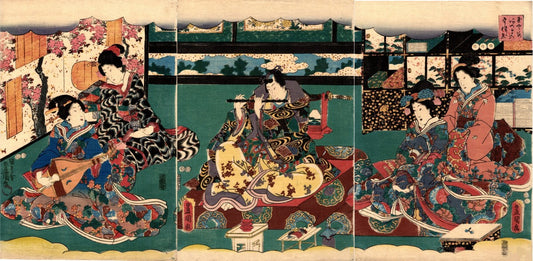 Toyokuni"Concert Scene from Inaka Genji, from the series Eastern Magic Lantern Slides of a Charming Figure”