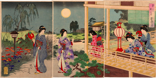 Chikanobu "beauty of the four seasons, Moon of the Villa”