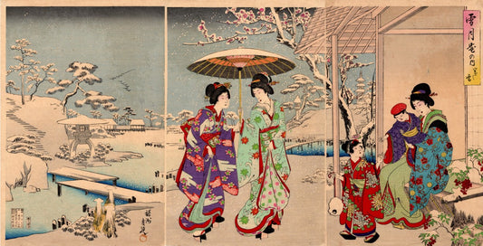 Chikanobu "beauty of the four seasons, Snow”