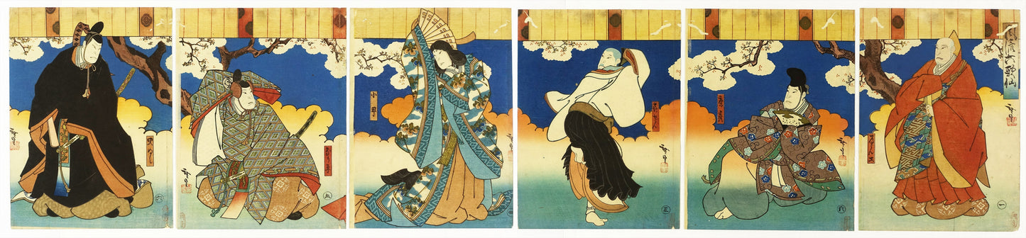Utagawa Hirosada "Furyu Rokukasen"