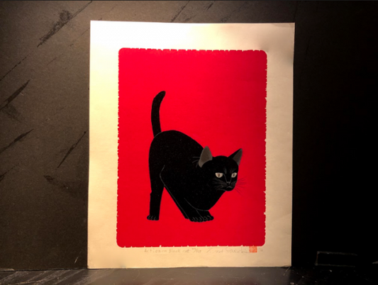 Nishida Tadashige "Action (7) Black Cat"