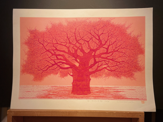 Nishida Tadashige "Deep Red, Big Tree"