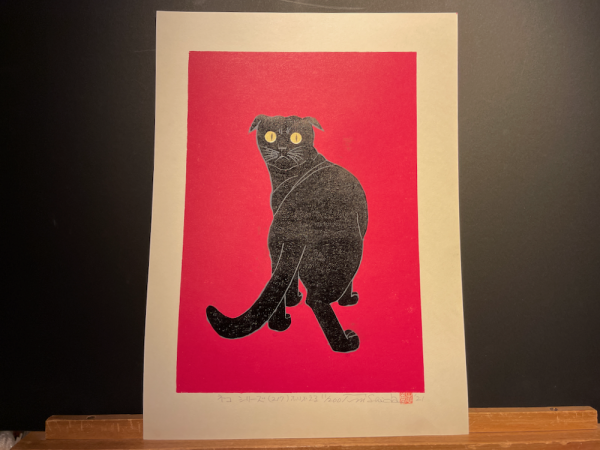 Nishida Tadashige "Cat Series(217)  Look Back"