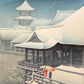 KAWASE HASUI "Spring Snowfall Kiyomizu"