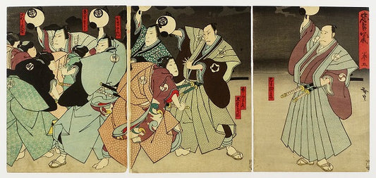 Utagawa Hiroshige "Chushingura, vol. 5, Set of 3"