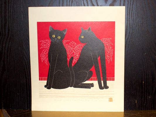 Nishida Tadashige "Black Cats (invite) Red"