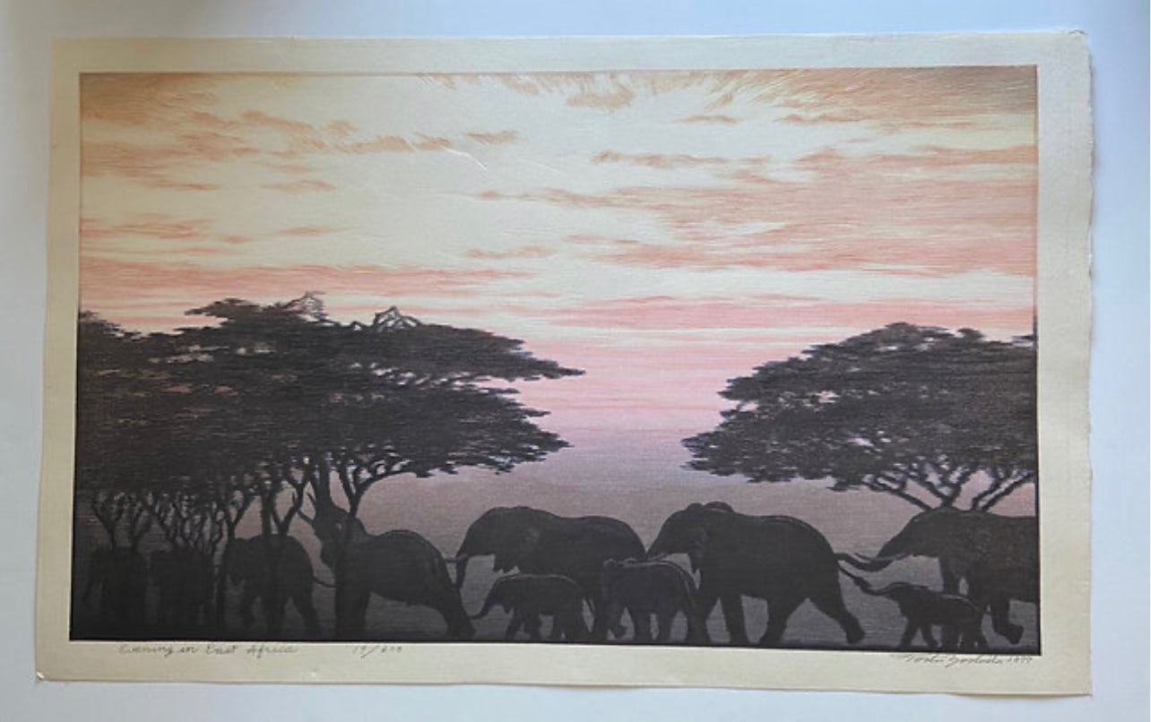 YOSHIDA TOSHI "Evening in East Africa"