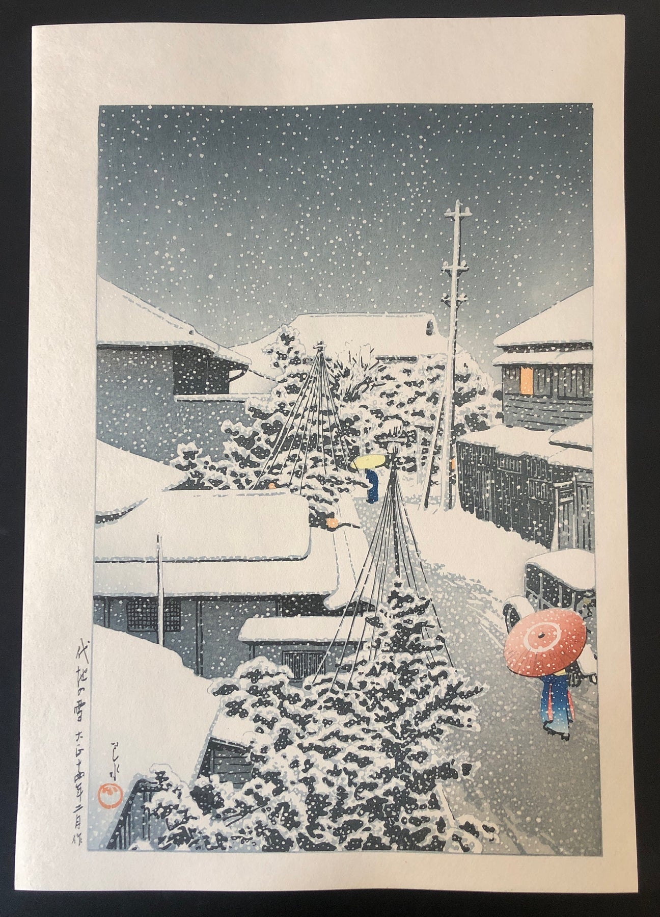 KAWASE HASUI "Snow at Daichi"