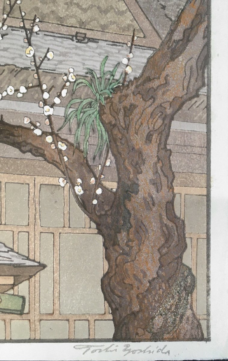 YOSHIDA TOSHI "White Plum Blossoms"