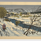 Kitaika Fumio "Snowy road along the river"