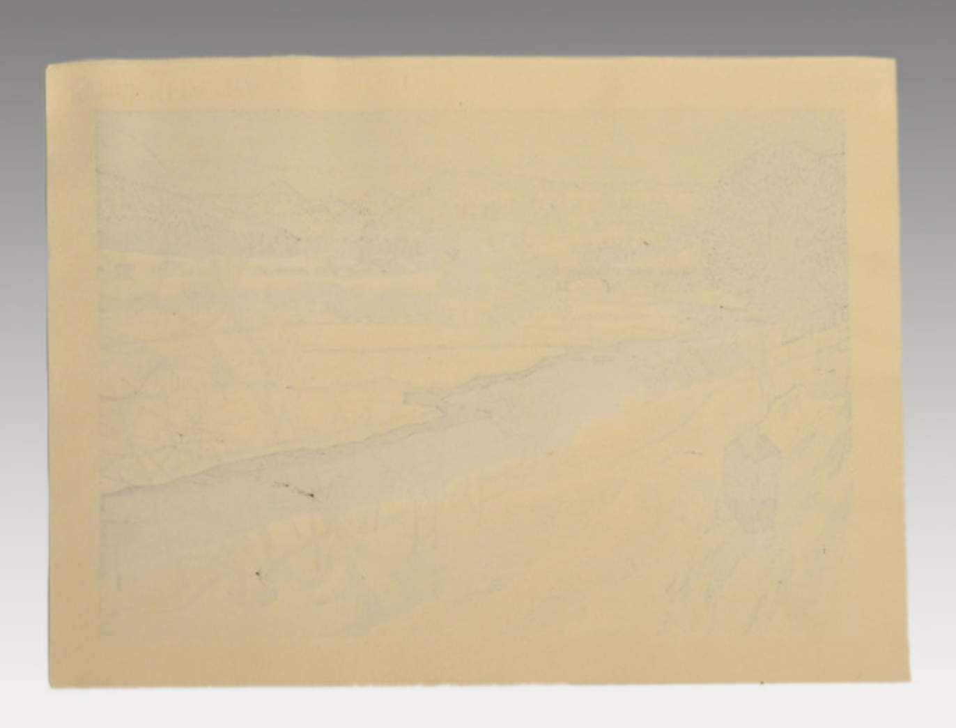 Kitaika Fumio "Snowy road along the river"