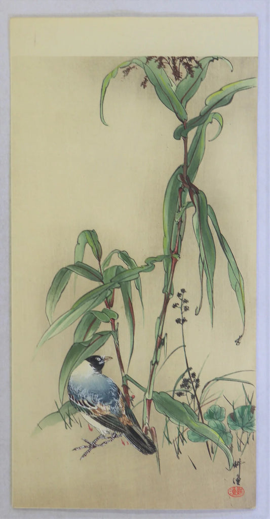 Tsukioka Kogyo "Blue bird and Canes"