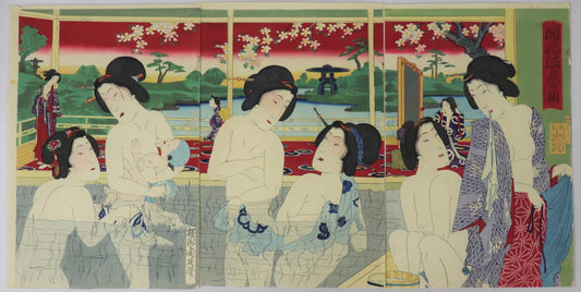 Chikanobu "View of Modern Hot Spring"