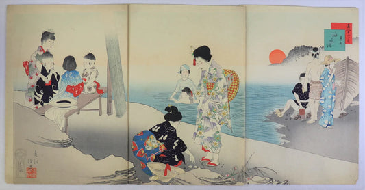 Miyagawa Shuntei "Twelve months of beauties"