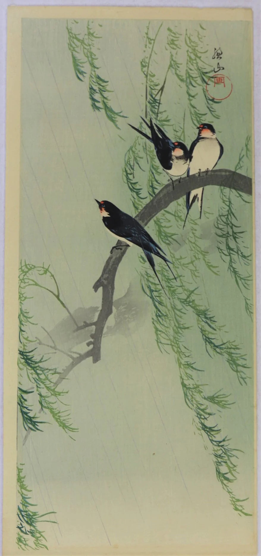 Ito Sozan"Three swallows on a willow"