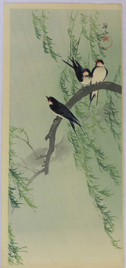 Ito Sozan"Three swallows on a willow"