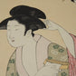 Chobunsai Eishi "woman beautiful from a mirror stand"