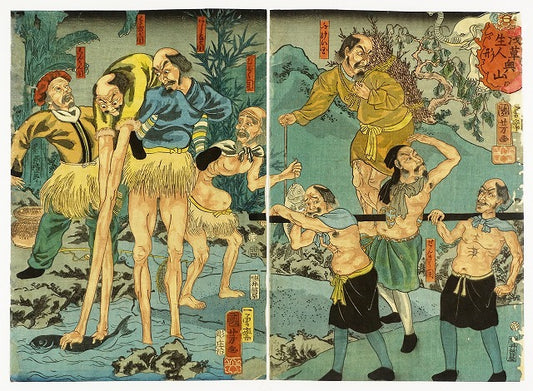 Kuniyoshi"Asakusa Okuyama Seiyo ningyo (Asakusa Okuyama doll) 2 pieces in succession"