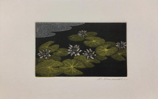 Hamanishi Katsunori ”Original copperplate engraving Library slip"