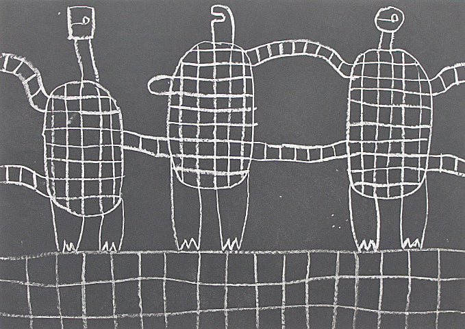 Motonaga Sadamasa "Black on white mesh"