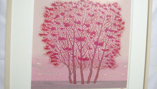 Nishida Tadashige "Red clump of Trees"