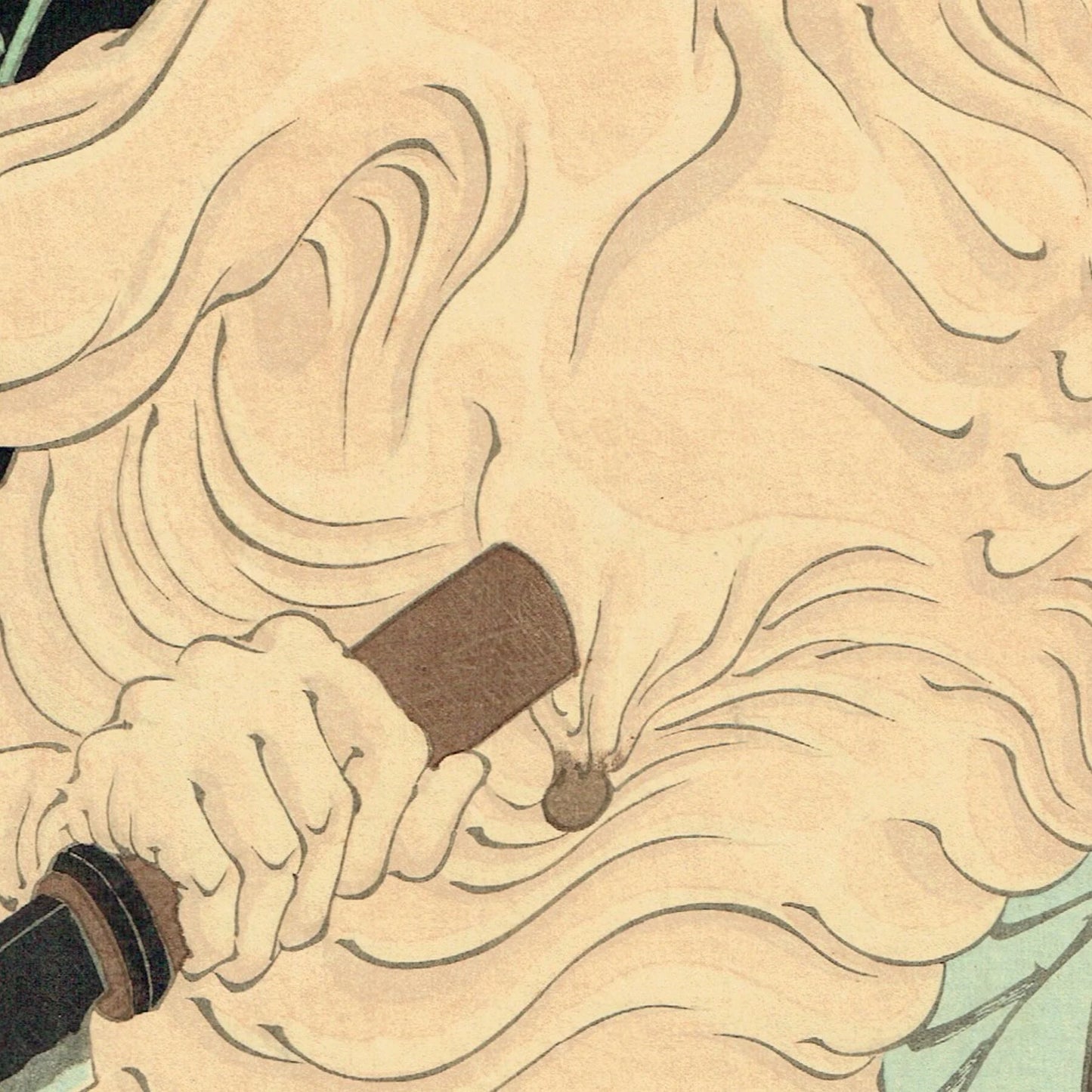Tsukioka Yoshitohshi "Onoe Kikugoro V Old woman of one family"