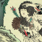 Tsukioka Yoshitoshi "Kintaro Capturing a Carp"