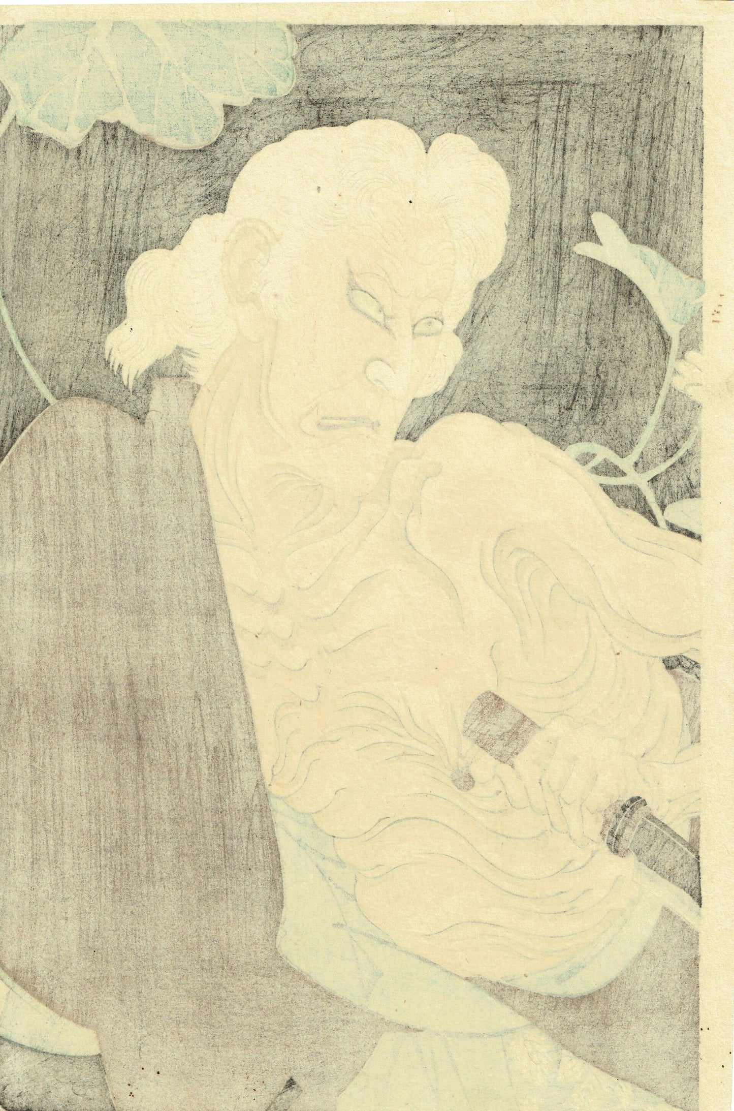 Tsukioka Yoshitohshi "Onoe Kikugoro V Old woman of one family"